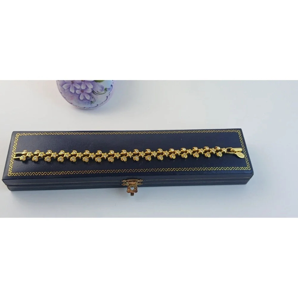 RARE MINT Signed Joan Rivers Celestial Heart & Stars Brilliant Crystal Bracelet